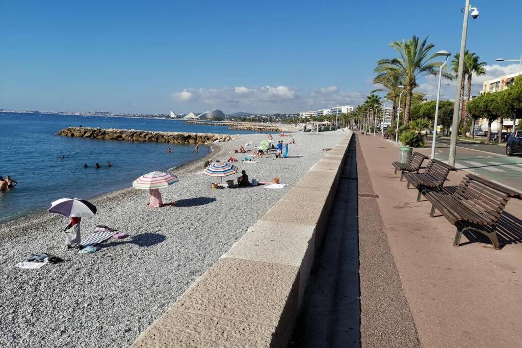 Appartement 6 personnes face à la mer Cagnes-sur-Mer Exterior foto